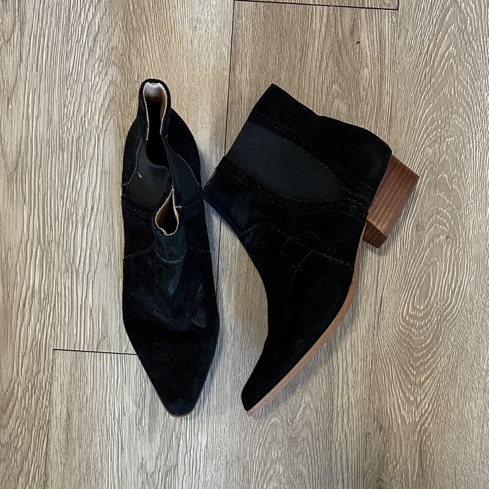 Joe's Jeans Black Suede Ankle Booties